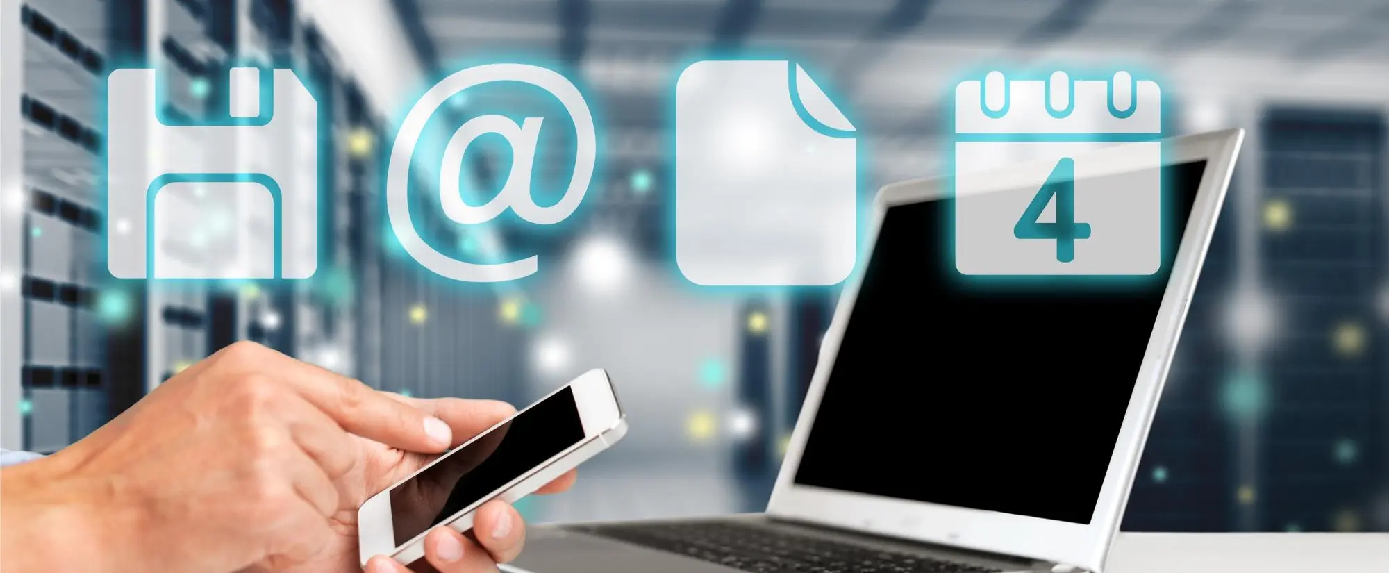 Illustration eines ERP‑Dashboards mit Kennzahlen und Diagrammen – symbolisiert die Funktionen der CODE.3 Zentrale